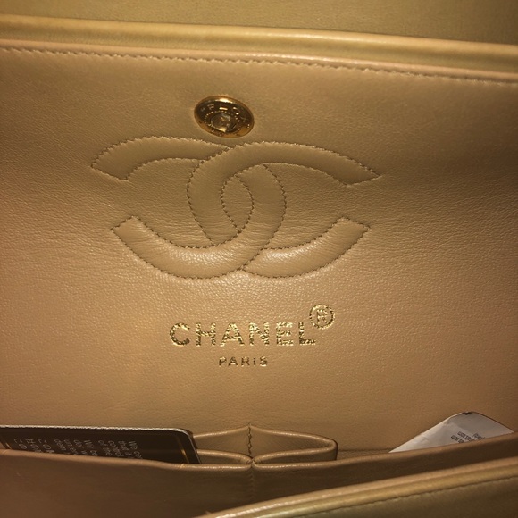 CHANEL Classic Small Double Flap￼ Beige 24K Gold Hardware ￼bag - Picture 2 of 11